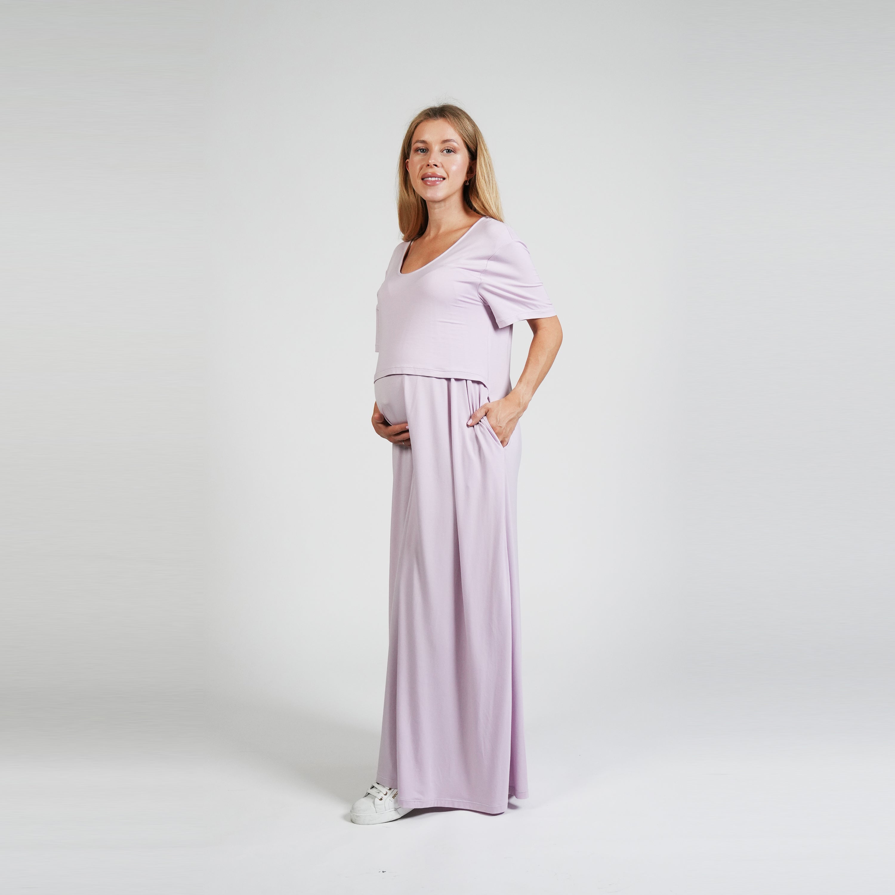 Everyday Nursing Dress - Lavender | MamaApp