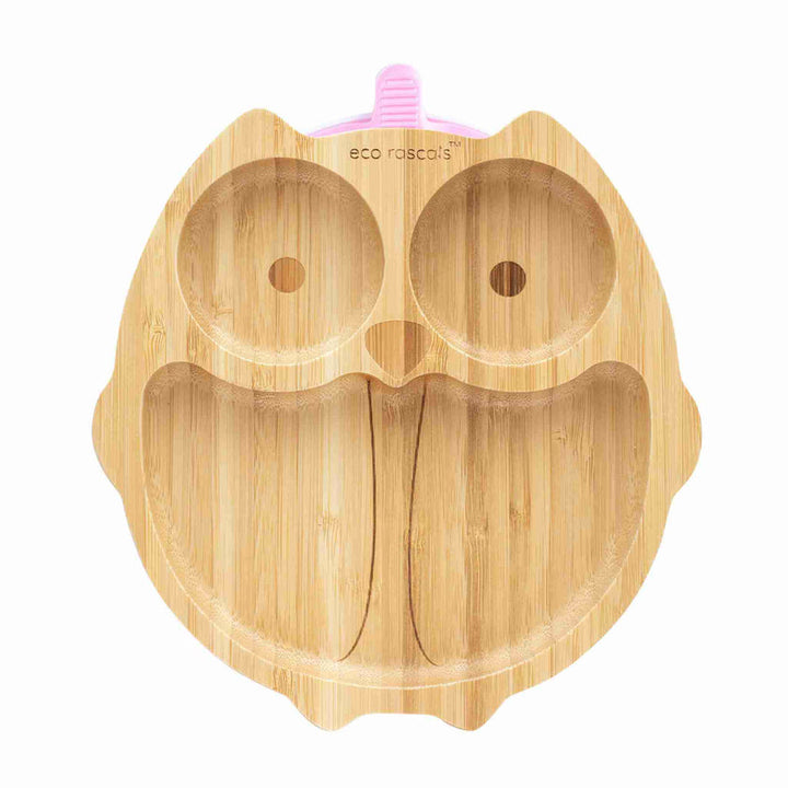 Bamboo Classic Suction Plate Owl