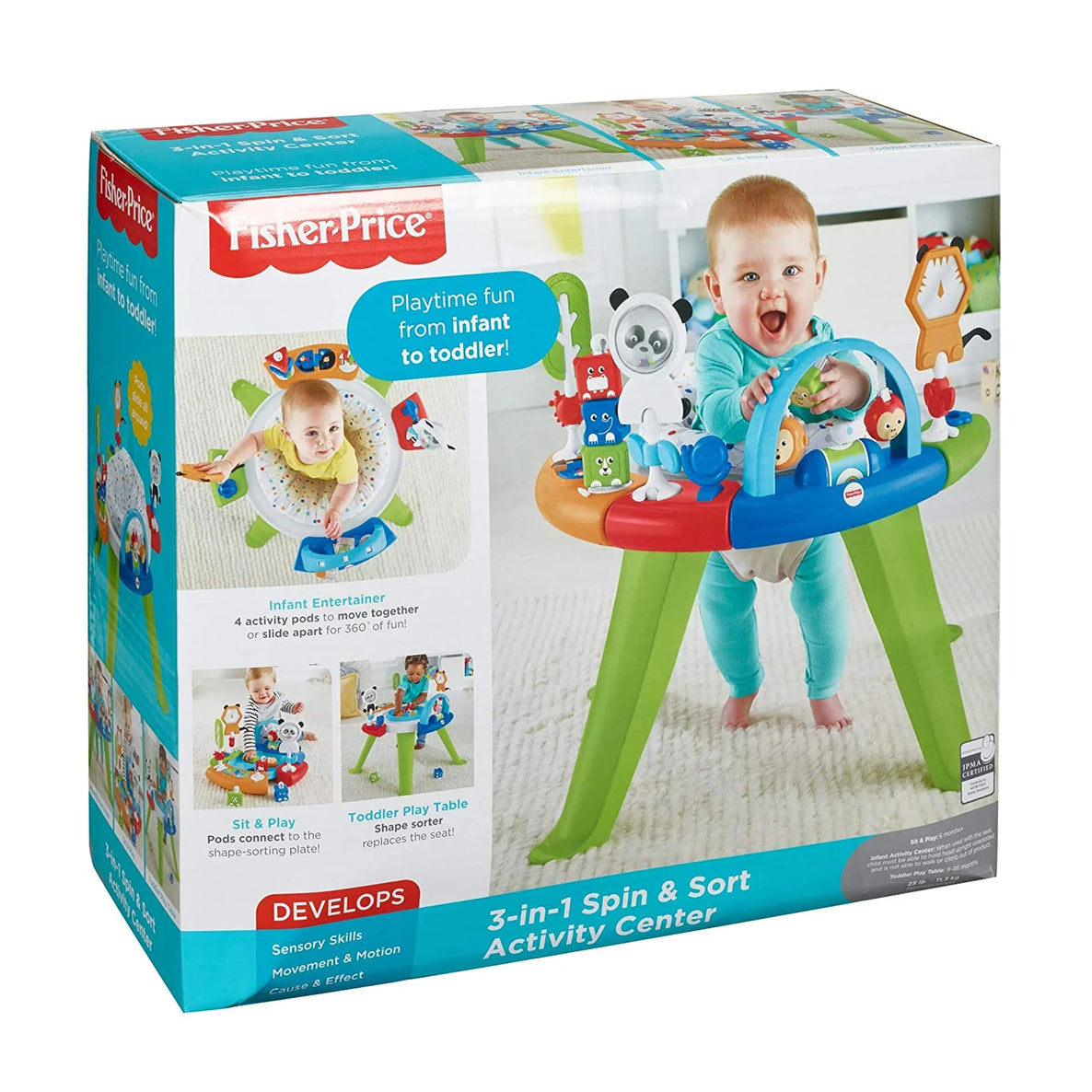Fisher Price 3-in-1 Spin & Sort Activity Center