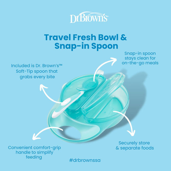 Dr. Brown's Travel Fresh Bowl & Snap-In Spoon - MamaApp