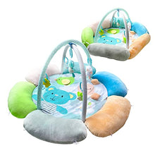 مون سجادة لعب وسادة الزهور - دب وخروف