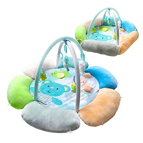 MOON Flower Cushion Playmat – Bear and Sheep