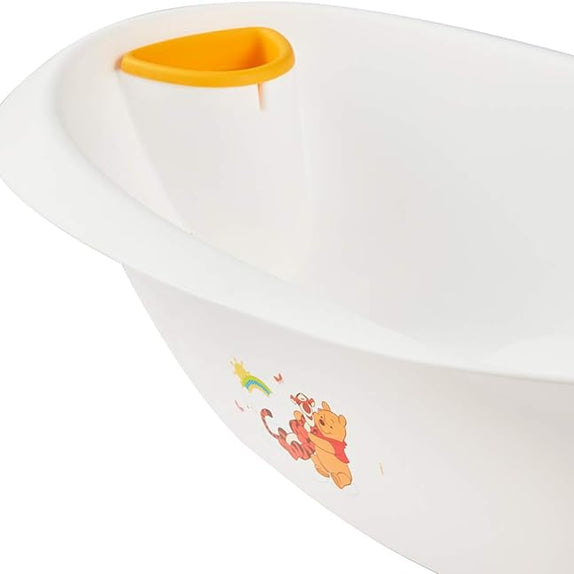 Keeeper disney baby bath with soft handle plug and bath chair wtp white