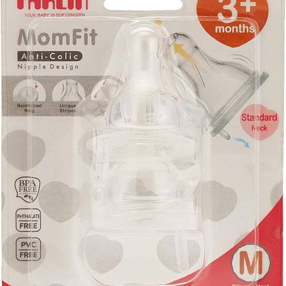 Farlin MomFit Anti-Colic Silicone Nipple – Standard Neck (2pcs)