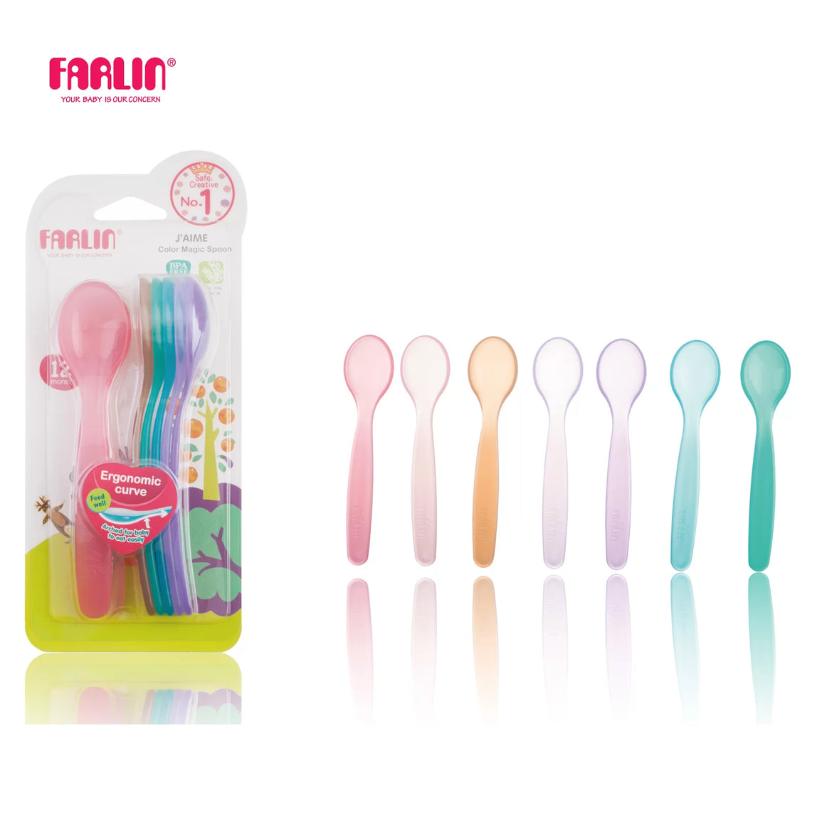 Farlin Rainbow Spoon Set - MamaApp