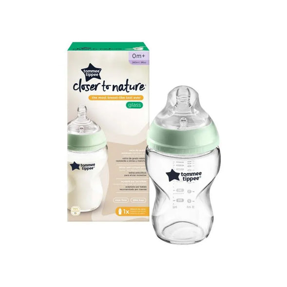 Tommee Tippee Closer To Nature Glass Feeding Bottle Clear