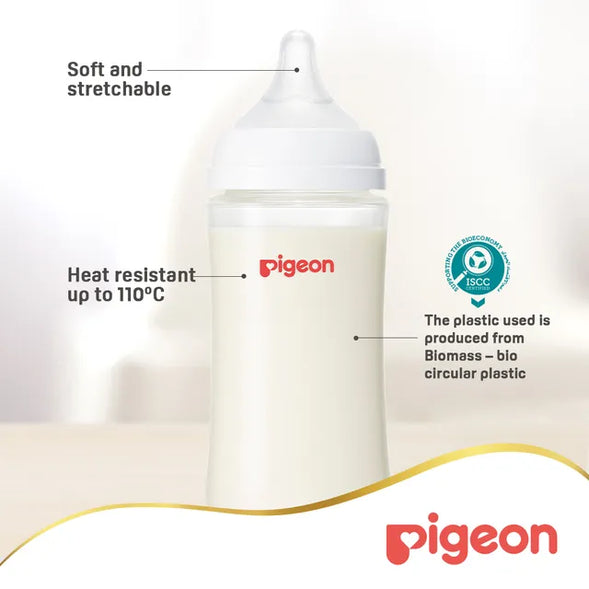 Pigeon Softouch WideNeck Plastic Feeding Bottle 6m+ 330ml