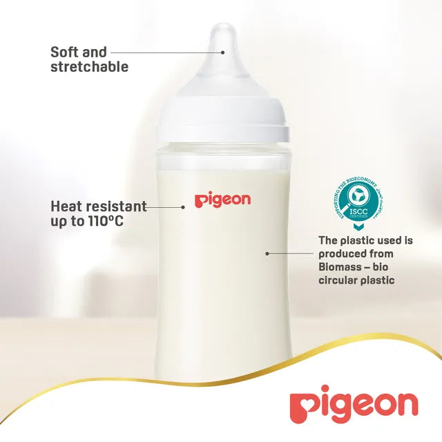 Pigeon Softouch WideNeck Plastic Feeding Bottle 6m+ 330ml