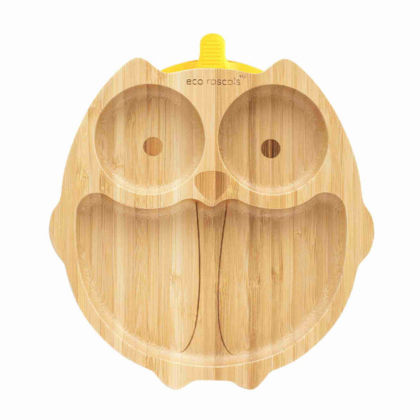 Bamboo Classic Suction Plate Owl