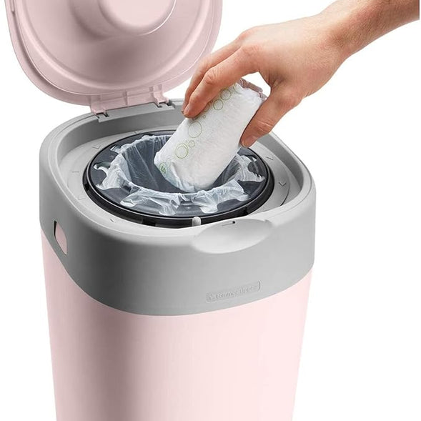 Tommee Tippee Twist and Click Nappy Disposal Tub, Pink