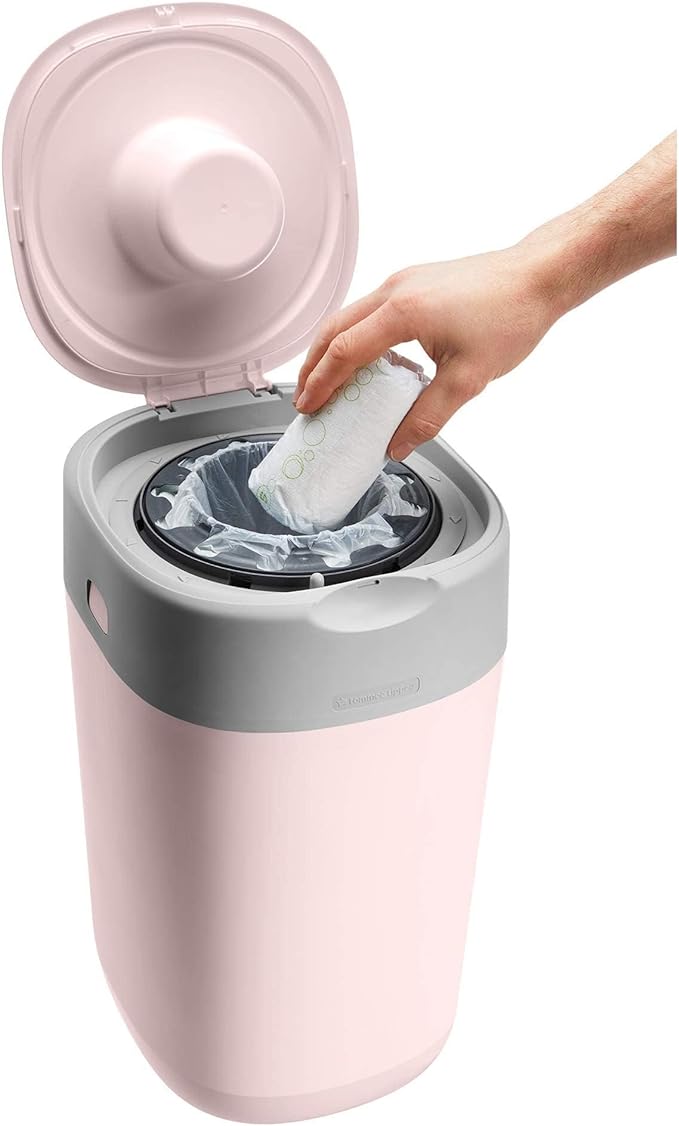 Tommee Tippee Twist and Click Nappy Disposal Tub, Pink