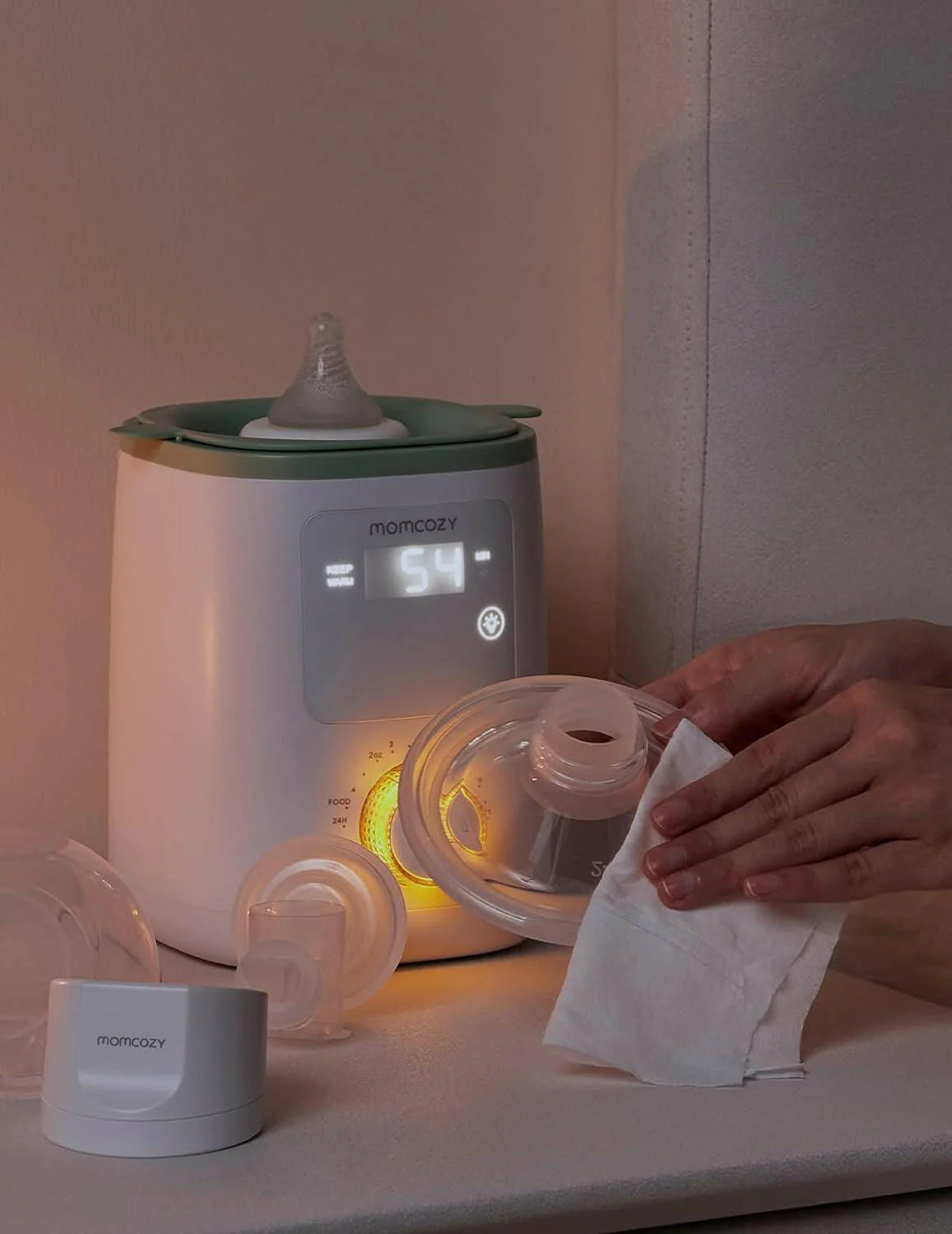 Momcozy Natural Breast Pump Cleaning Wipes - 30 Count