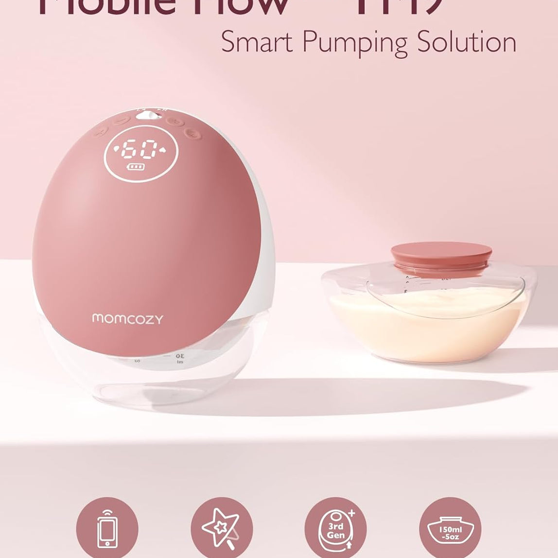 Momcozy mobile flow m9 breast pump single