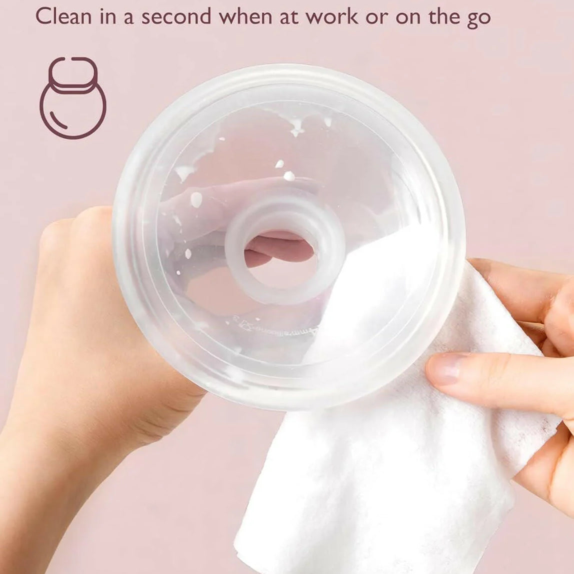 Momcozy natural breast pump cleaning wipes 30 count