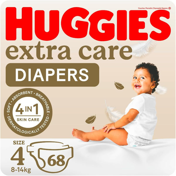 Huggies Diaper Extra Care Size 4 Jumbo Pack (68's)