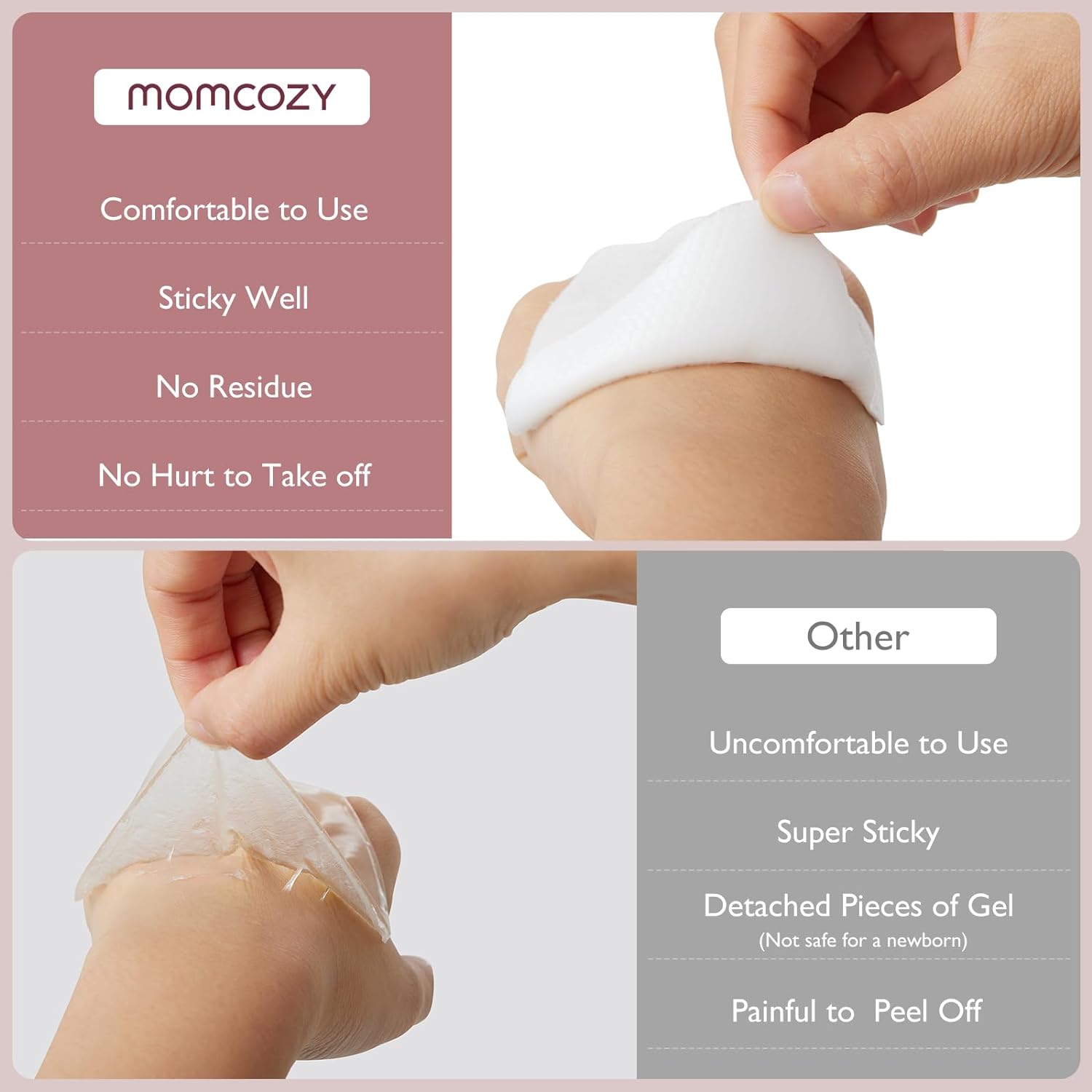 Momcozy Nursing Pads, Cooling Instant Hydrogel Nipple Pads Relief for Sore Nipples