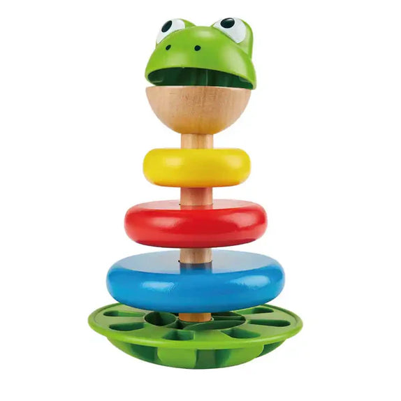 Hape mr frog stacking rings