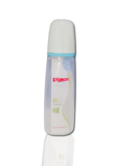 Pigeon Plastic Feeding Bottle – White
