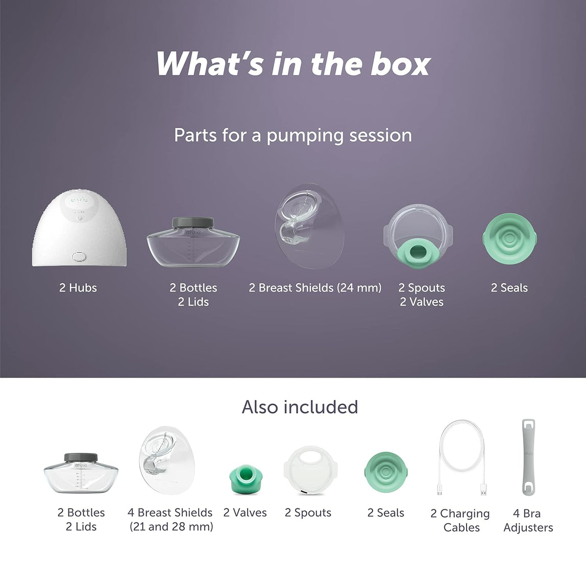 Elvie Double Wearable Smart Electric Breast Pump - MamaApp