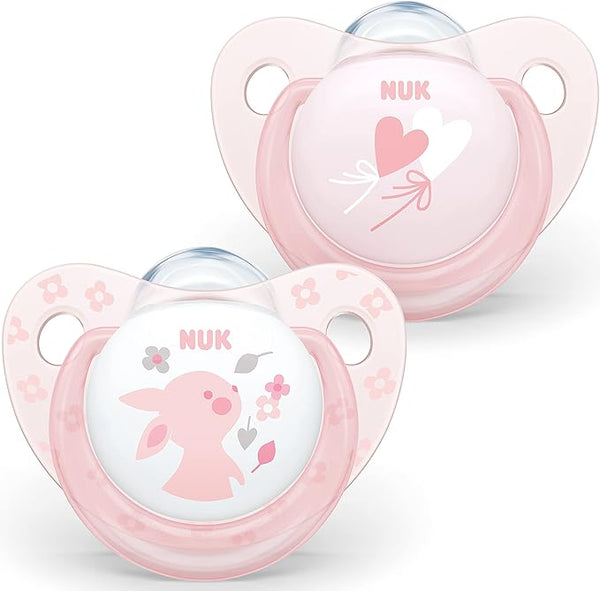 NUK Pacifier Silicone Size 1 Baby Rose (2 Pcs)