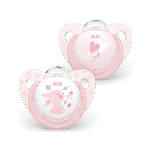 NUK Pacifier Silicone Size 1 Baby Rose (2 Pcs)