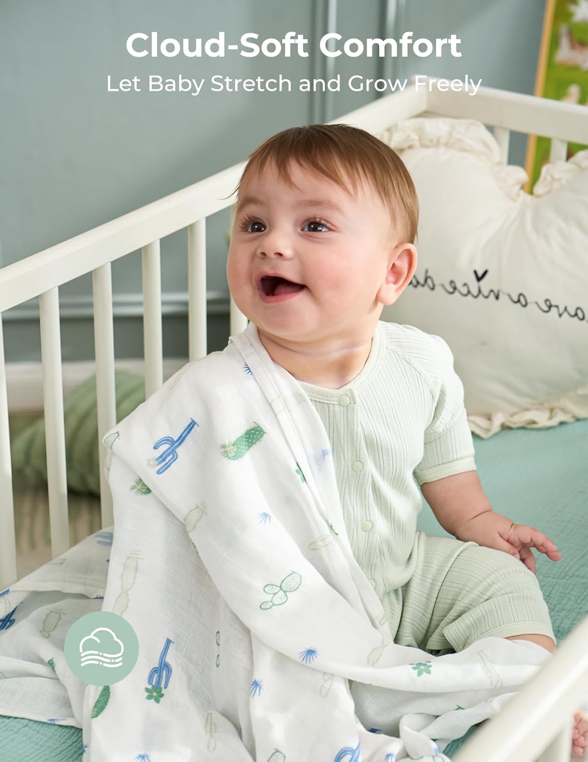 Momcozy Muslin Swaddle Blankets - Bravery (pack of 4)