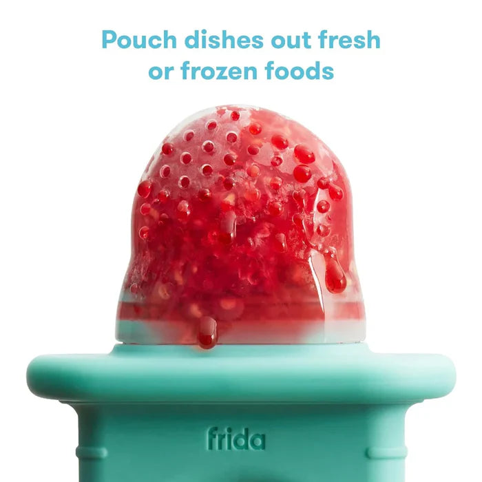 Frida Baby Push Pop Feeder – Safe Silicone Food Feeder for Babies (1-Pack, Teal)