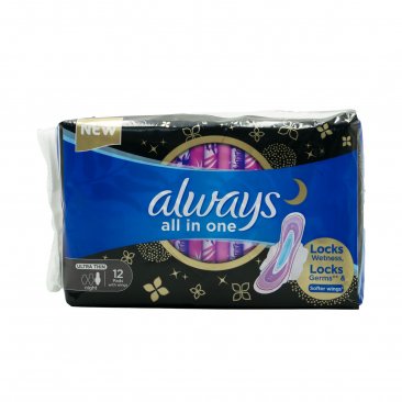 Always Ultra Diamond XL Night Pads Value Pack of 12's