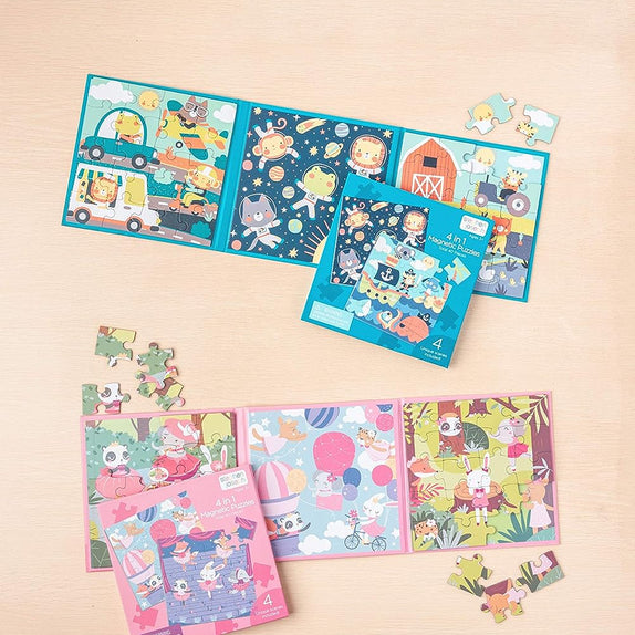 Stephen Joseph 4 IN 1 Magnetic Puzzle Book - MamaApp