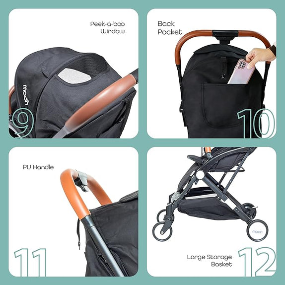 Moon Ritzi Cabin Stroller - Black