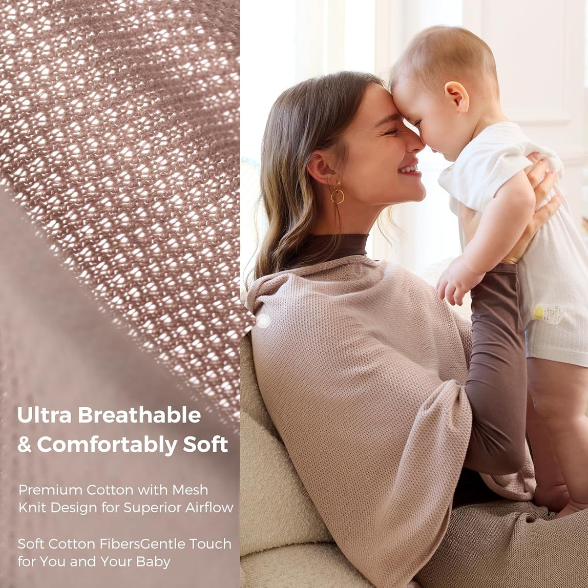 Momcozy Nursing Cover for Breastfeeding (Brown)