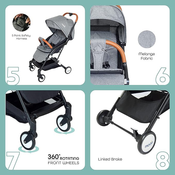 Moon Ritzi Cabin Stroller -Grey