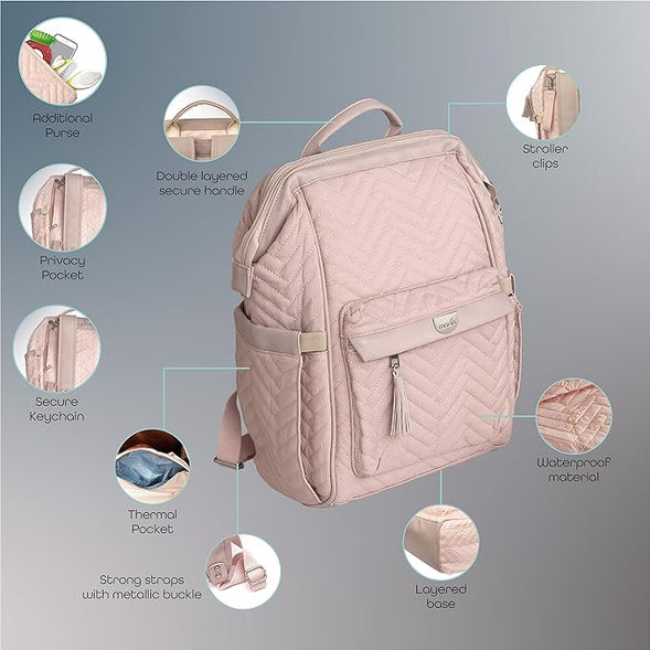Moon Elisa Diaper Backpack – Pink