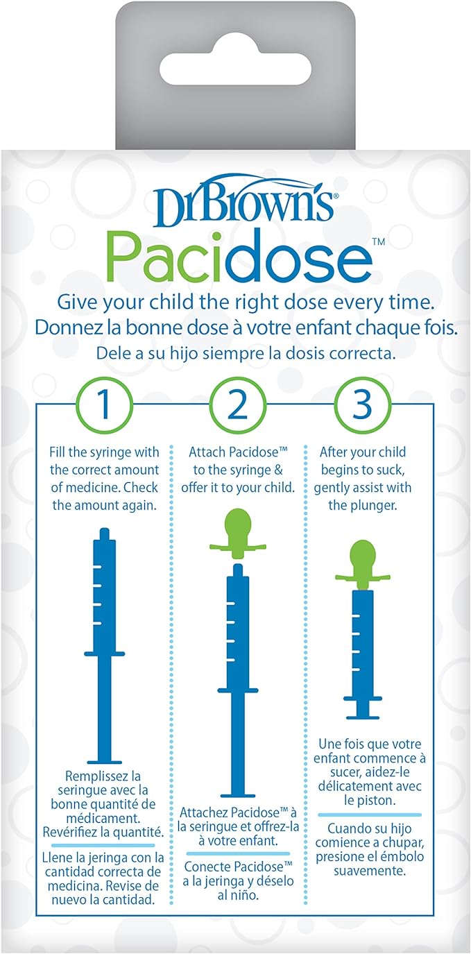 Dr. Brown’s Pacidose Liquid Medicine Dispenser with Oral Syringe, 2-Pack
