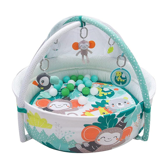 Moon jungle friends baby pool mat with mosquito net 20 pcs balls om baby playmat activity gym