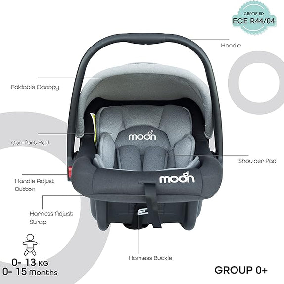 MOON Bibo Baby Carrier/Car Seat - Grey