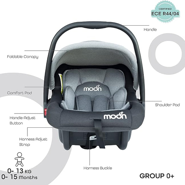 MOON Bibo Baby Carrier/Car Seat - Grey