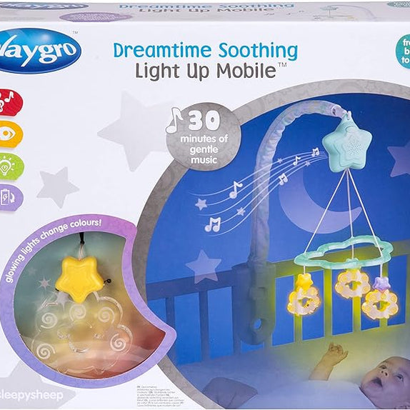 Playgro dreamtime soothing light up mobile