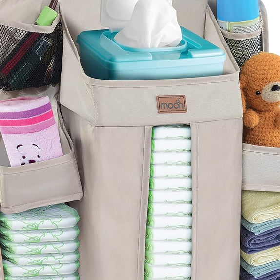 Moon baby crib orgnizer beige
