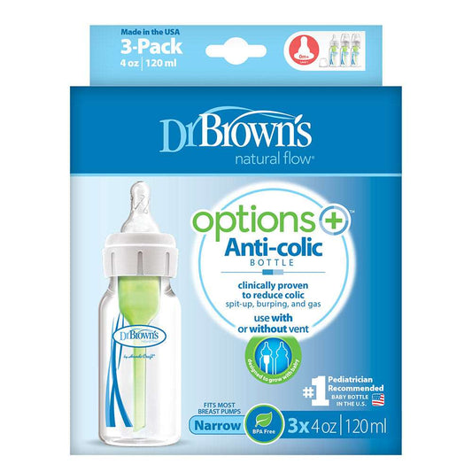 Dr Brown's Anti Colic Plastic Narrow Option+ Bottle 120ml