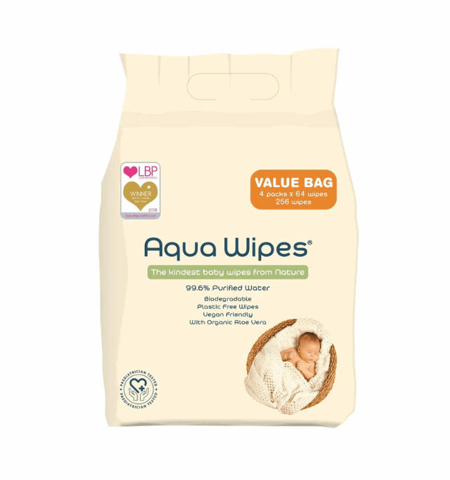 Aqua Wipes Value Bag 4x64 Pack