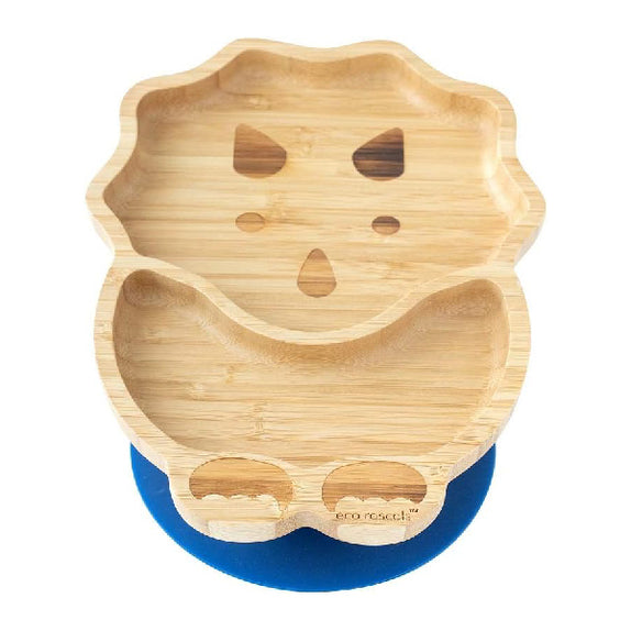 Eco Rascals Bamboo Classic Suction Plate Dinosaur - Navy - MamaApp