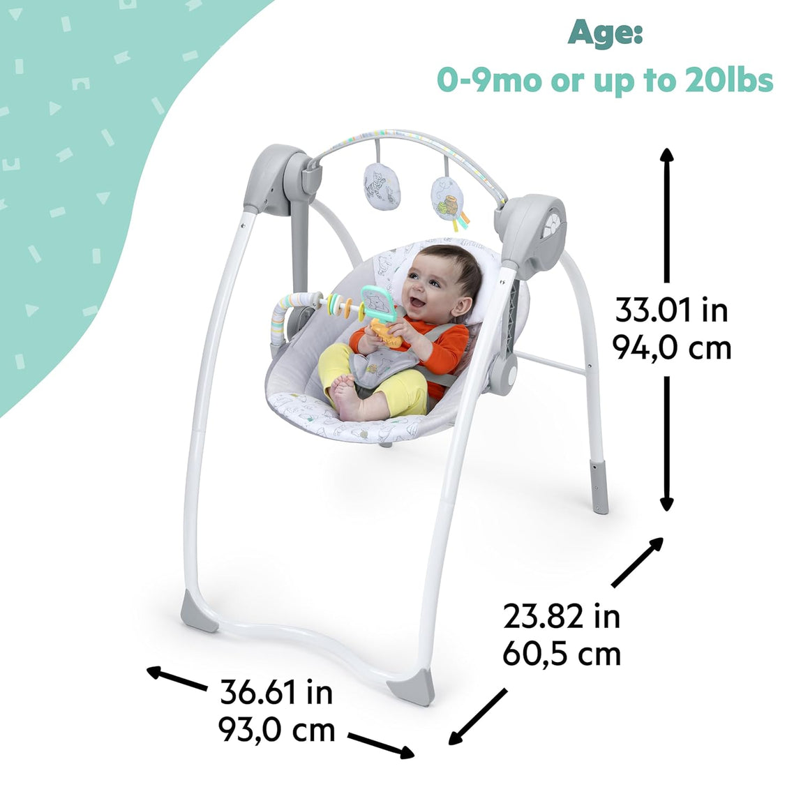 Bright Starts Winnie the Pooh Classic Pals Milestone Swing (0-9M)