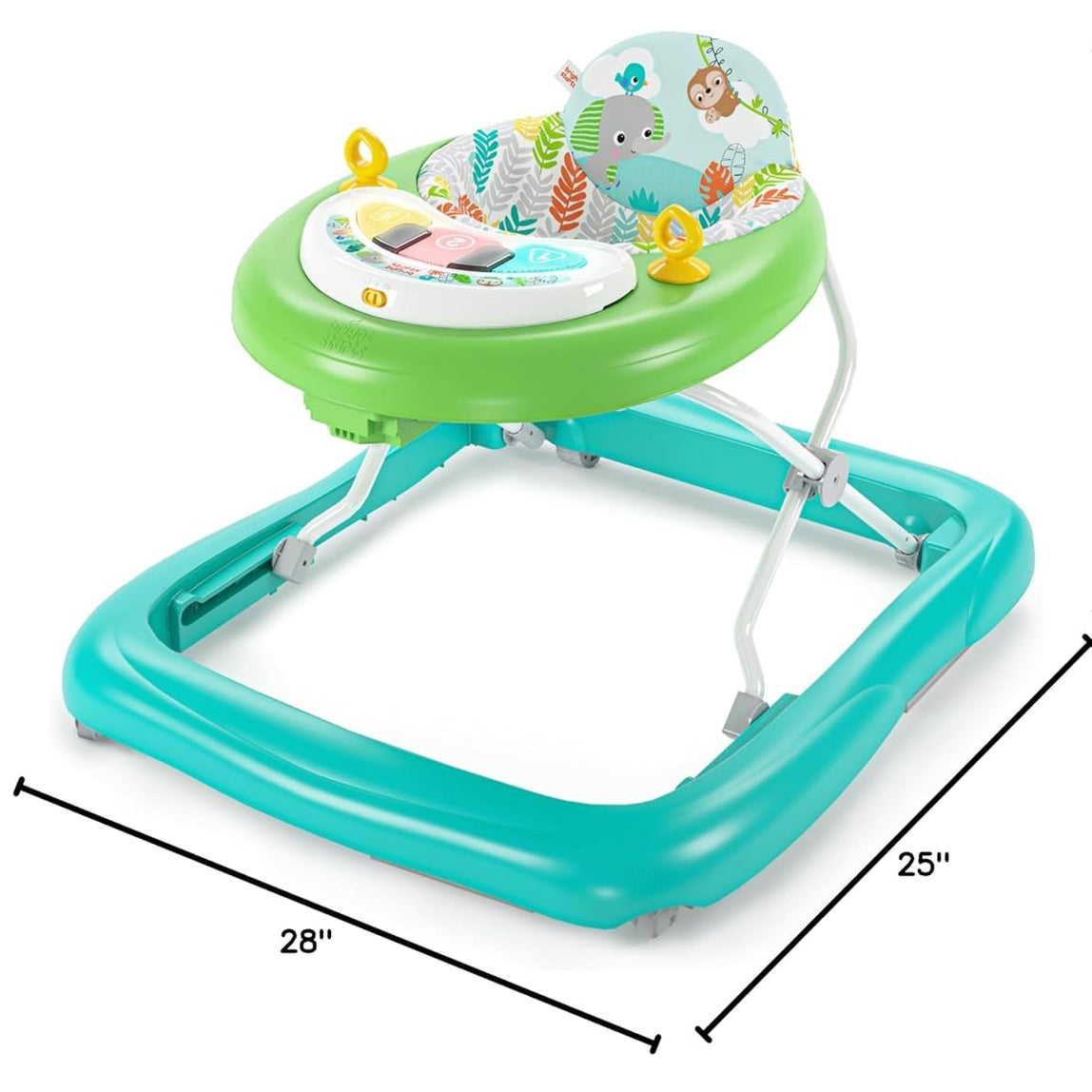 Bright Starts Tiny Trek Walker – Jungle Vines (2-in-1 Piano Activity Walker)