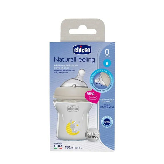 Chicco Feeding Bottle Natural Feeling Glass 0+ Months - MamaApp