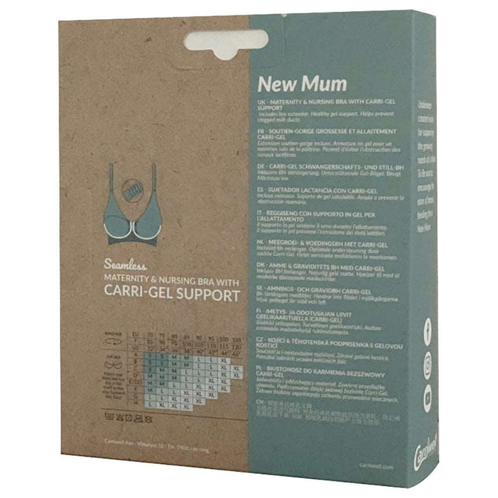 Carriwell Seamless Maternity & Nursing Bra with Carri-Gel Support - Black