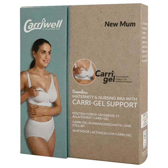 Carriwell Seamless Maternity & Nursing Bra with Carri-Gel Support - White