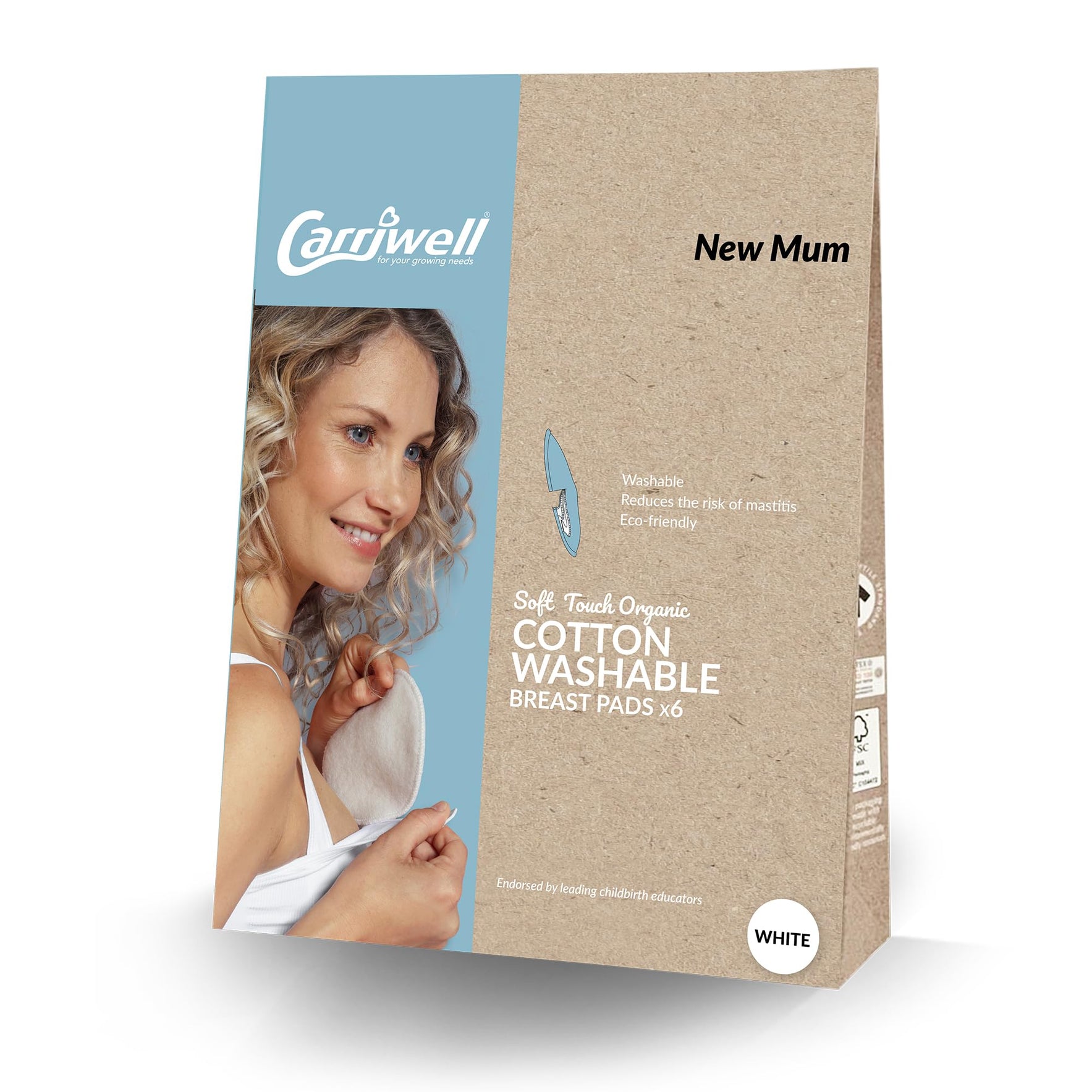 Carriwell Cotton Washable Breast Pads