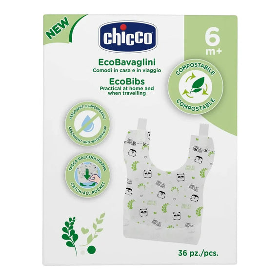 Chicco Disposable Compost Bibs (36 PCS)