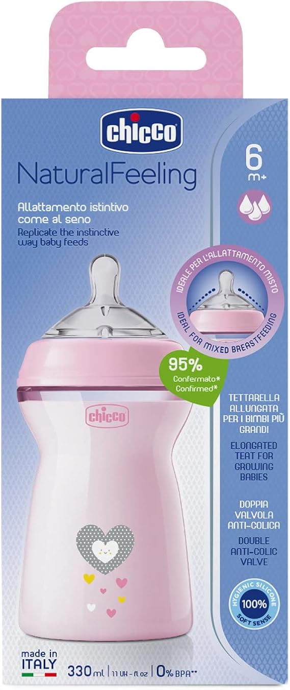 Chicco Natural Feeling Bottle 6+ Months 330 ml